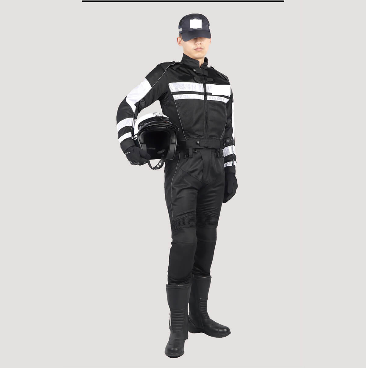 特警騎行服實(shí)拍側(cè)面展示